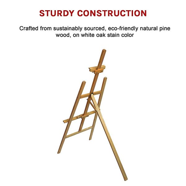 Pine Wood Easel Artist Art Display Painting Shop Tripod Stand Wedding