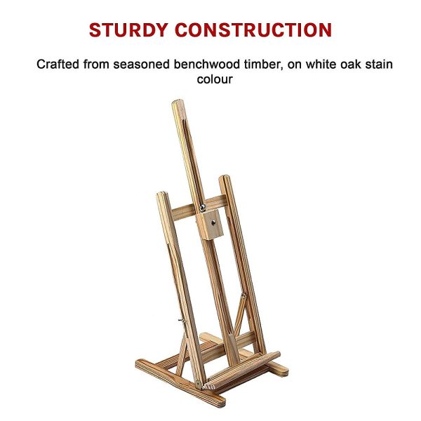 Tabletop Easel Wood Studio H-Frame Artist Art Display Painting Shop Tripod Stand Wedding