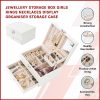 Jewellery Storage Box Girls Rings Necklaces Display Organiser Storage Case