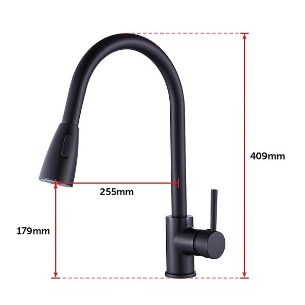 Basin Mixer Tap Faucet -Kitchen Laundry Bathroom Sink. – Black