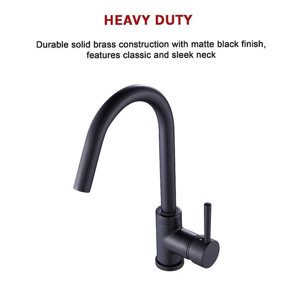 Kitchen Mixer Tap Faucet Basin Laundry Sink. – Black