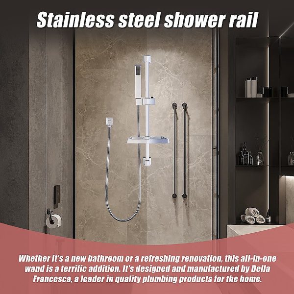 Hand Held Shower Rail Soap Dish Bathroom Set