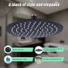 200mm Shower Head Round 304SS Electroplated – Black