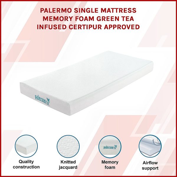 Atmore Mattress Memory Foam Green Tea Infused CertiPUR Approved – SINGLE