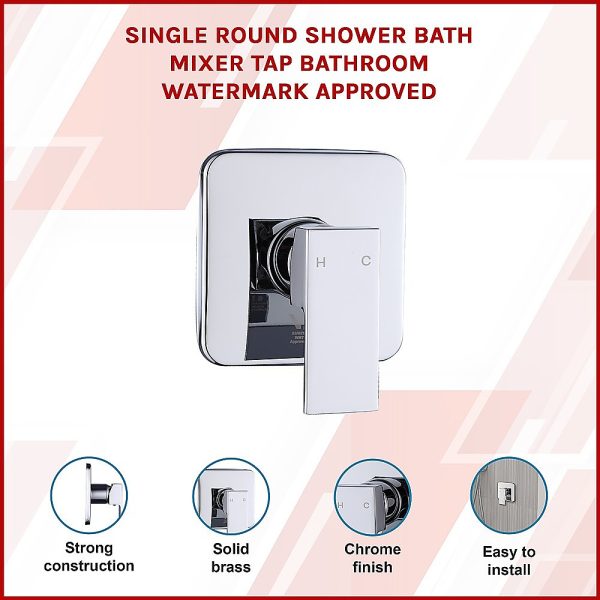 Shower Bath Mixer Tap Bathroom WATERMARK Approved – Chrome