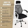 Office Chair Gaming Computer Chairs Mesh Back Foam Seat – White