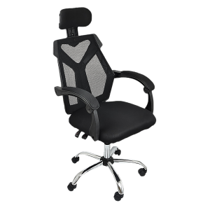 Office Chair Gaming Computer Chairs Mesh Back Foam Seat – Black