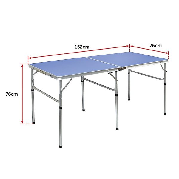 152cm Portable Tennis Table, Folding Ping Pong Table Game Set