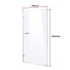 Frameless 10mm Safety Glass Shower Screen – 700 x 2000 mm, Chrome