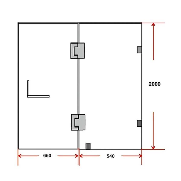 Wall to Wall Frameless Shower Screen 10mm Glass By Della Francesca