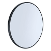 Round Wall Mirror Bathroom Makeup Mirror by Della Francesca – 60 cm, Black