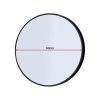 Round Wall Mirror Bathroom Makeup Mirror by Della Francesca – 60 cm, Black