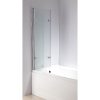 3 Fold Folding Bath Shower Screen Door Panel 1300mm x 1400mm – Chrome