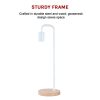 Modern Table lamp Desk Light Timber Base Bedside Bedroom White