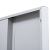 One-Door Office Gym Shed Clothing Locker Cabinet – Grey, Standard Lock