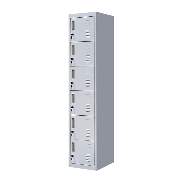 6-Door Locker for Office Gym Shed School Home Storage