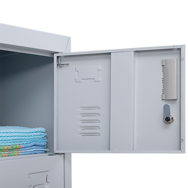 6-Door Locker for Office Gym Shed School Home Storage – Grey, Standard Lock