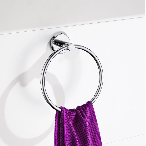 Classic Chrome Towel Bar Rail Ring Bathroom. – 165x180x50 mm