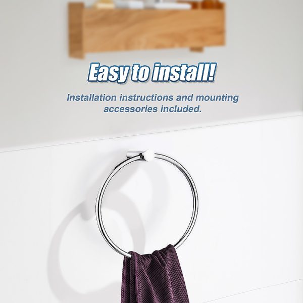 Towel Ring Rail Grade 304 Stainless Steel 18cm