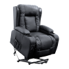 Recliner Chair Electric Massage Chair Lift Heated Leather Lounge Sofa Black