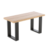 Trapezoid Shaped Table Bench Desk Legs Retro Industrial Design Fully Welded – Black