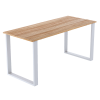 Rectangular Shaped Table Bench Desk Legs Retro Industrial Design Fully Welded – White