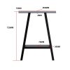 2x Rustic Dining Table Legs Steel Industrial Vintage 71cm – Black