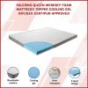 Palermo Memory Foam Mattress Topper Cooling Gel Infused CertiPUR Approved – QUEEN