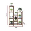 Indoor Outdoor Garden Plant Stand Planter Flower Pot Shelf Wooden Shelving – 9 Shelves