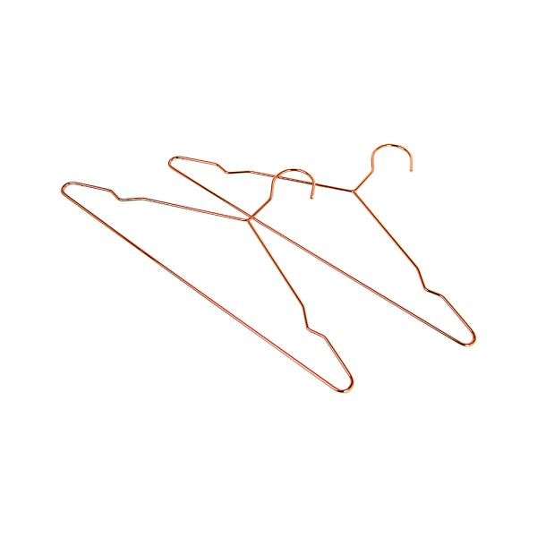 Adult 16.5″ Rose Gold Shiny Metal Wire Coat Suit Top Clothes Hangers (60pc per set)