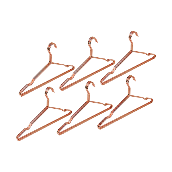 Adult 16.5″ Rose Gold Shiny Metal Wire Coat Suit Top Clothes Hangers (30pc per set)