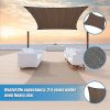 Rectangle Sun Shade Sail Fabric Garden Patio Pool Awning Canopy Cover Coffee