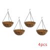 4X Large Garden Hanging Basket With Coir Liner & Chain Flower Plant Pots Baskets