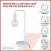 Modern Table lamp Desk Light Base Bedside Bedroom White