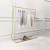 Gold Clothing Retail Shop Commercial Garment Display Rack