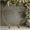 2M Wedding Hoop Round Circle Arch Backdrop Flower Display Stand Frame Background. – Gold