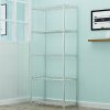 5 Tier Silver Metal Storage Rack Shelving Wire Shelf