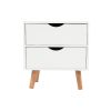 Gilgai Bedside Tables Drawers Side Table Nightstand White Storage Cabinet Wood