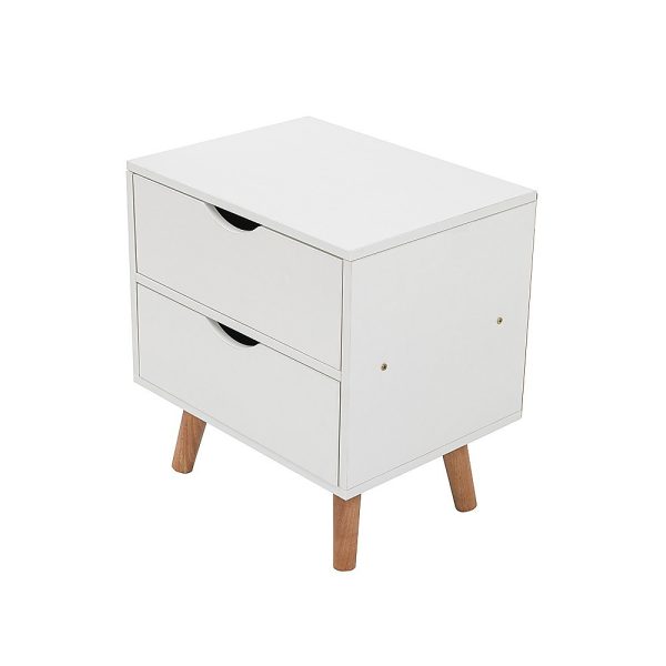 Gilgai Bedside Tables Drawers Side Table Nightstand White Storage Cabinet Wood