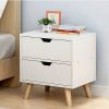 Gilgai Bedside Tables Drawers Side Table Nightstand White Storage Cabinet Wood