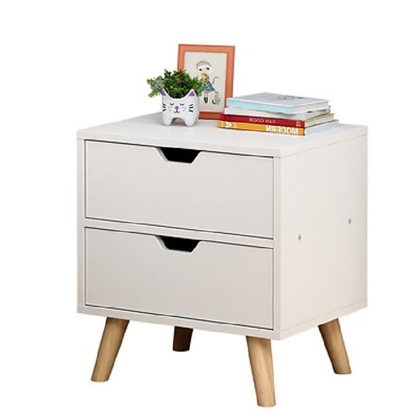 Gilgai Bedside Tables Drawers Side Table Nightstand White Storage Cabinet Wood