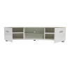 Darton TV Cabinet Entertainment Unit Stand High Gloss Storage Shelf 140cm White