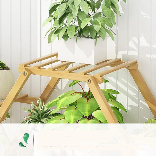 Bamboo Multilayer Flower Plant Bonsai Rack Shelf Stand Porch Lawn Patio. – Wooden