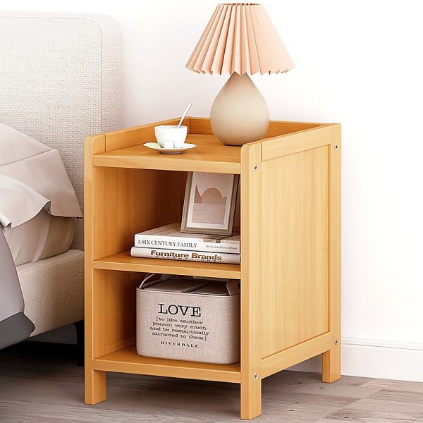 Arizona Bamboo Bedside Table Nightstand Storage Bedroom Sofa Side Stand, – Wooden