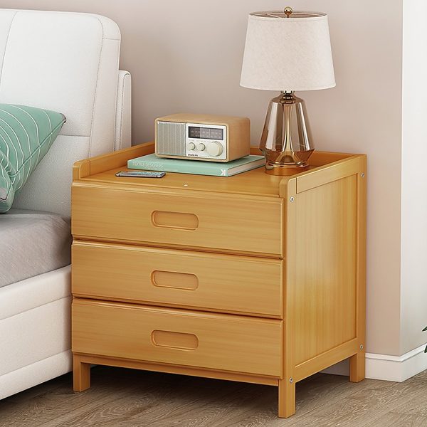 Crowborough Bamboo Bedside Table Nightstand Storage Bedroom Sofa Side Stand.