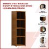 Bamboo Shelf Bookcase Display Storage Rack Stand Livingroom Bedroom. – 4 shelves