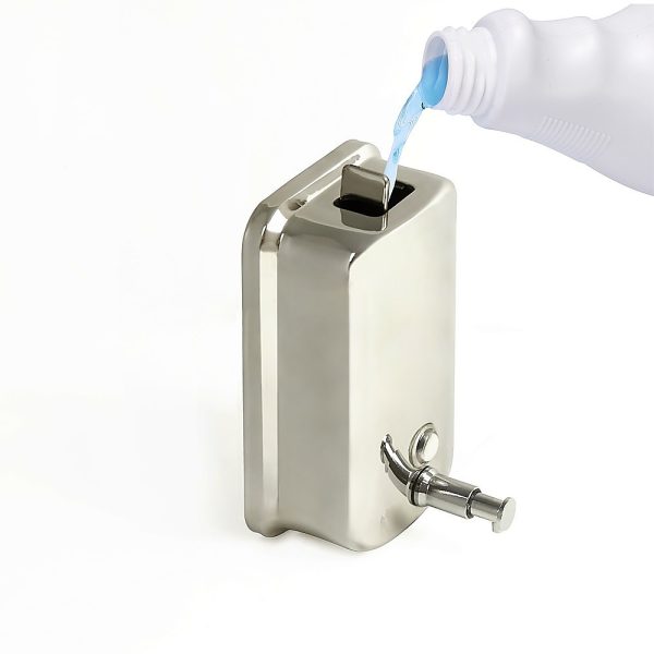 304 Stainless Steel Commercial Liquid Soap Hand Sanitiser Dispenser Wall Mount Bathroom Kitchen Office Hospital Restaurant 1000ml