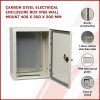 Carbon Steel Electrical Enclosure Box IP65 Wall Mount 400 x 300 x 200 mm