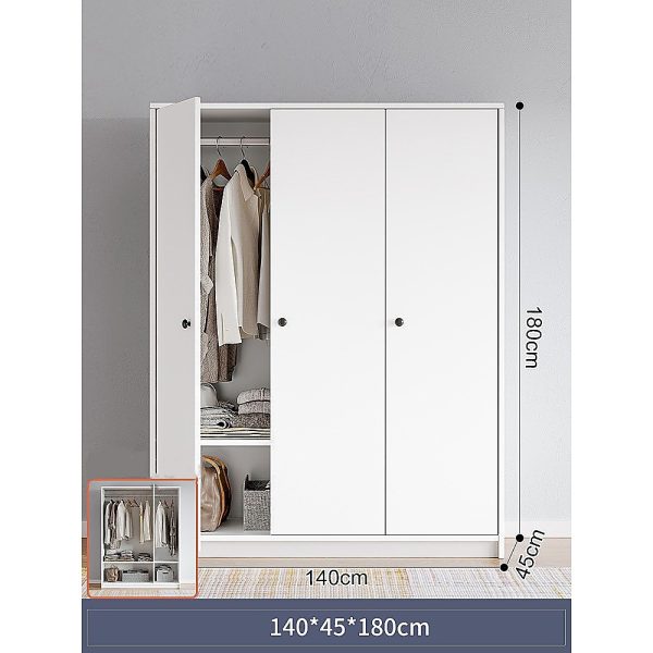 3 Door Wardrobe Bedroom Cupboard Closet Storage Cabinet Organiser