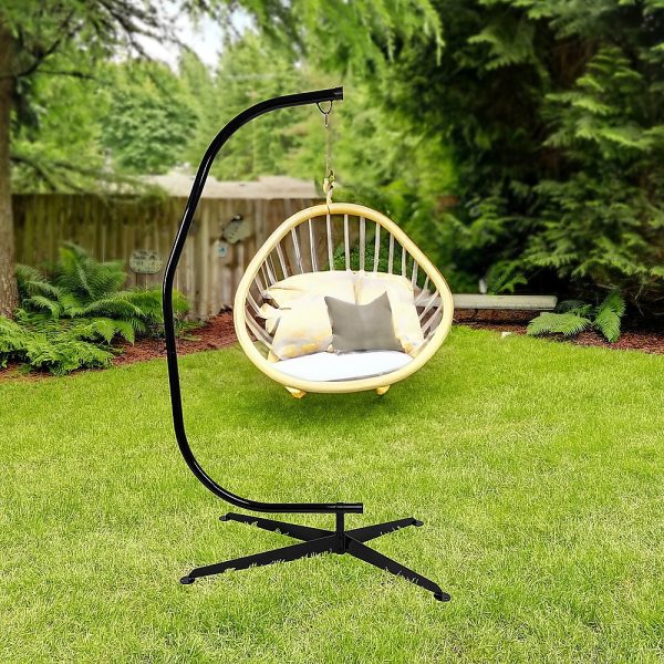 Hammock C Stand Solid Steel Construction for Hanging Air Porch Swing Chair